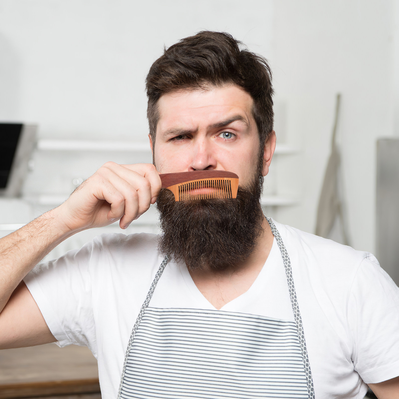 Beard Comb for Men Wooden Must - Beard Oil 评论和价格