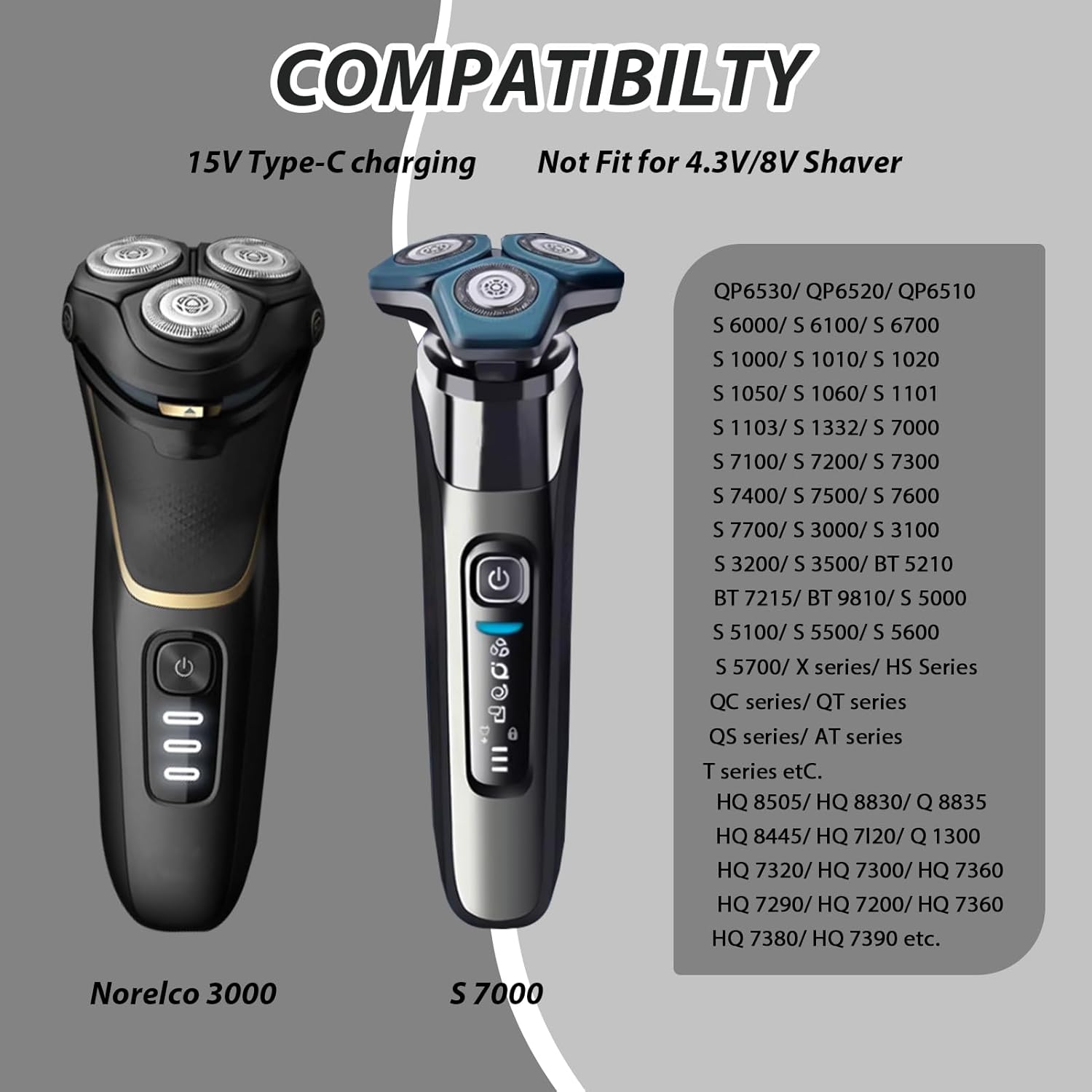 15V HQ8505 Type-C Shaver Adapt - Beard Trimmer 评论和价格