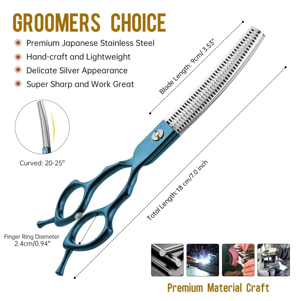 7inch Curved Chunkers Shears S - Grooming Scissors 评论和价格