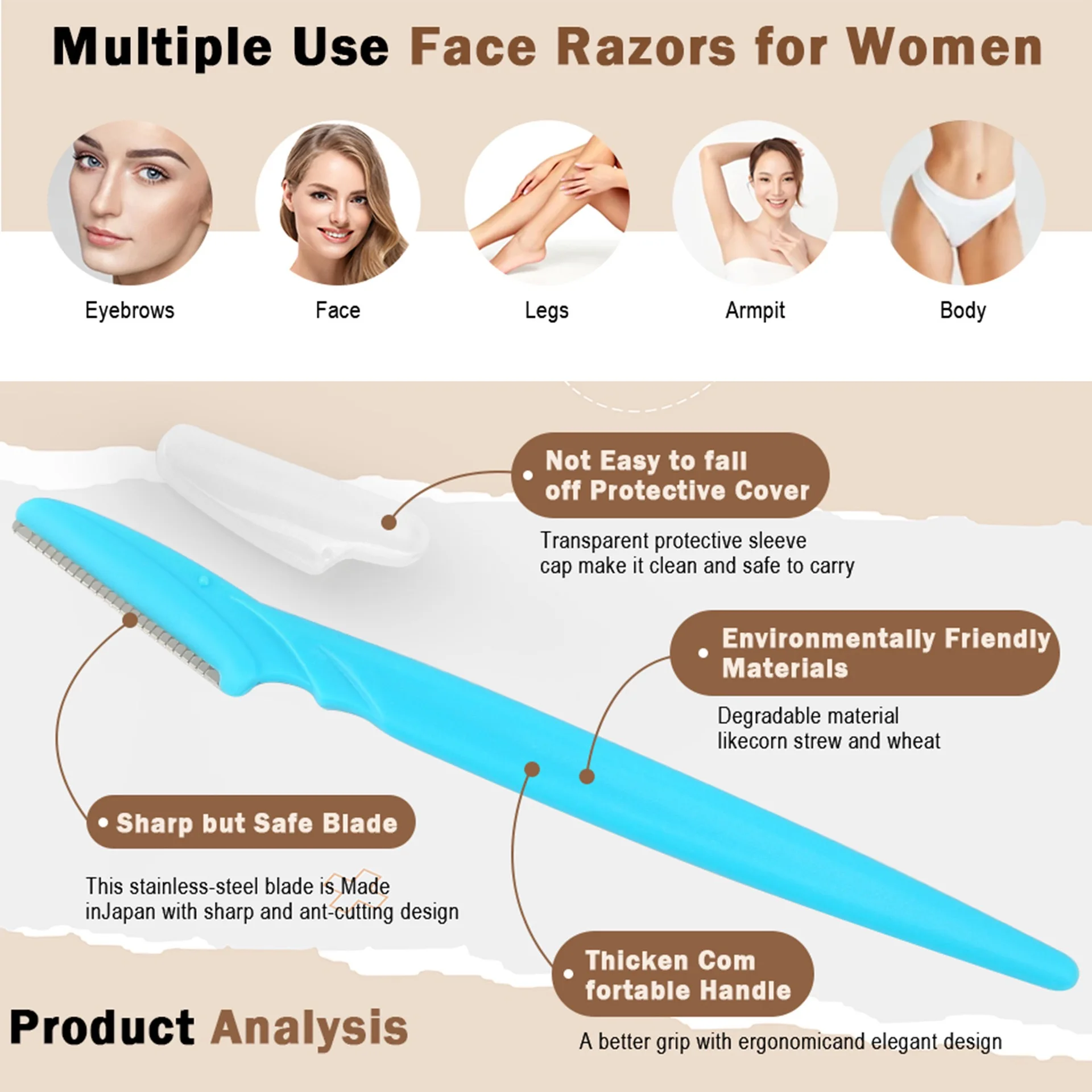5/10/30/40pcsbrow Razor and Fa - Hair Clipper 评论和价格